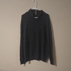 Tommy Hilfiger Men's Charcoal Zip-Up Sweater